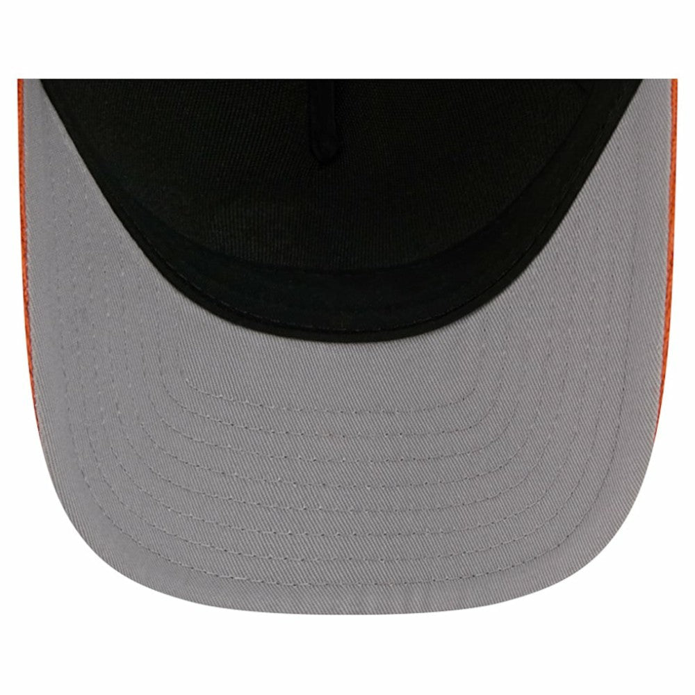 NHL Philadelphia Flyers New Era Hockey Sock 9FORTY A-Frame M-Crown Adjustable Trucker Hat - Orange/Black