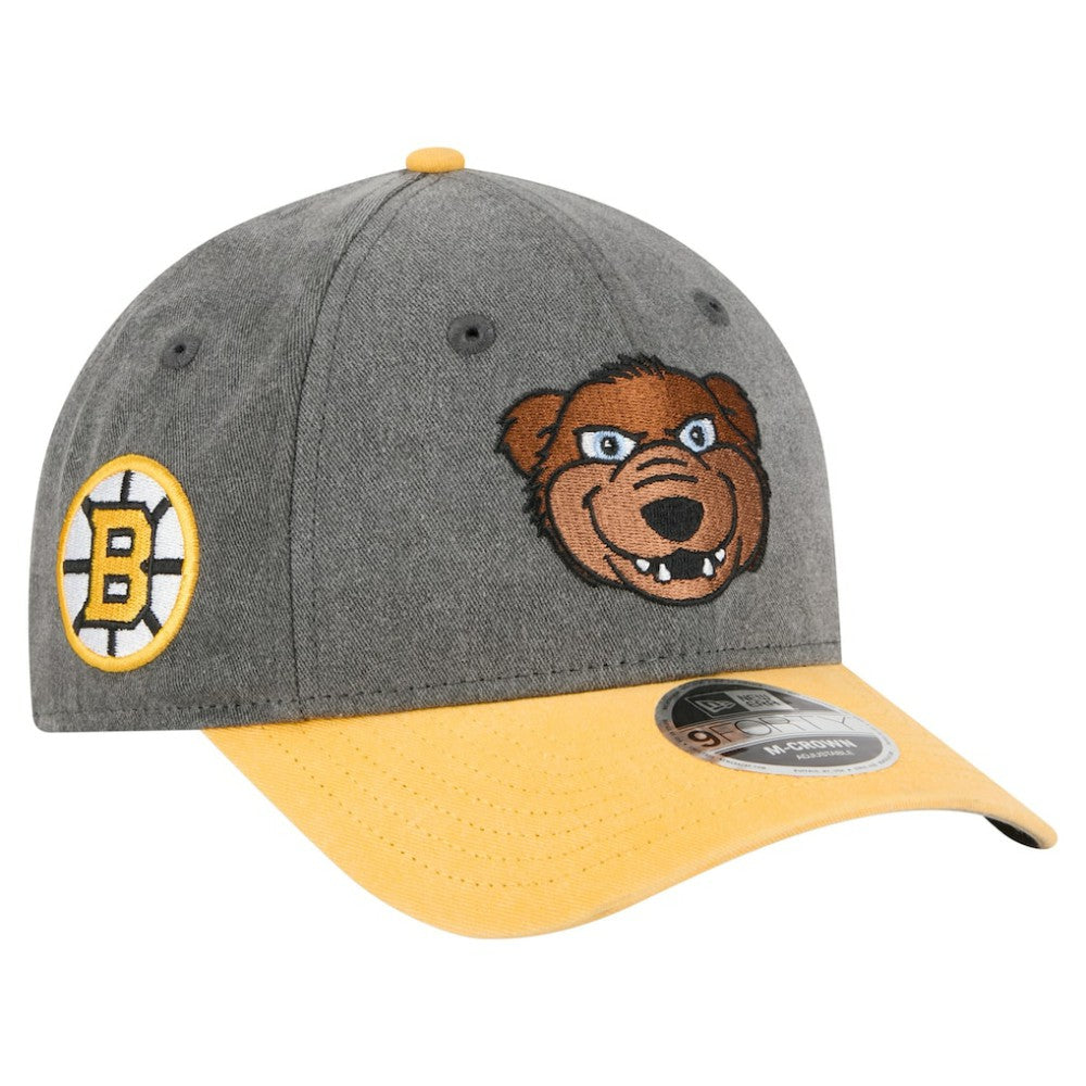 NHL Boston Bruins New Era Mascot 2-Tone 9FORTY Adjustable Hat - Black/Gold