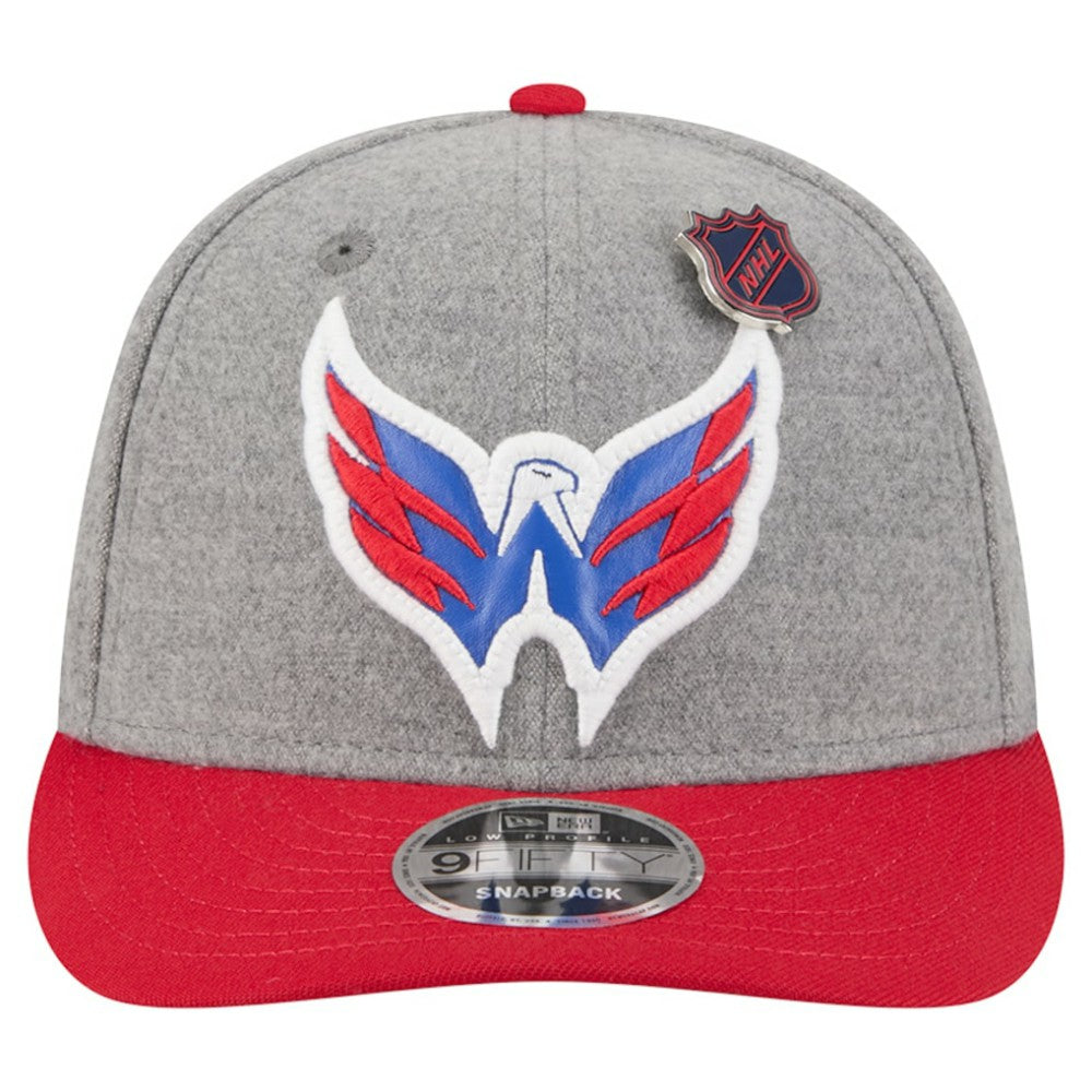 NHL Washington Capitals New Era Wool Pin Low Profile 9FIFTY Snapback Hat - Gray/Red
