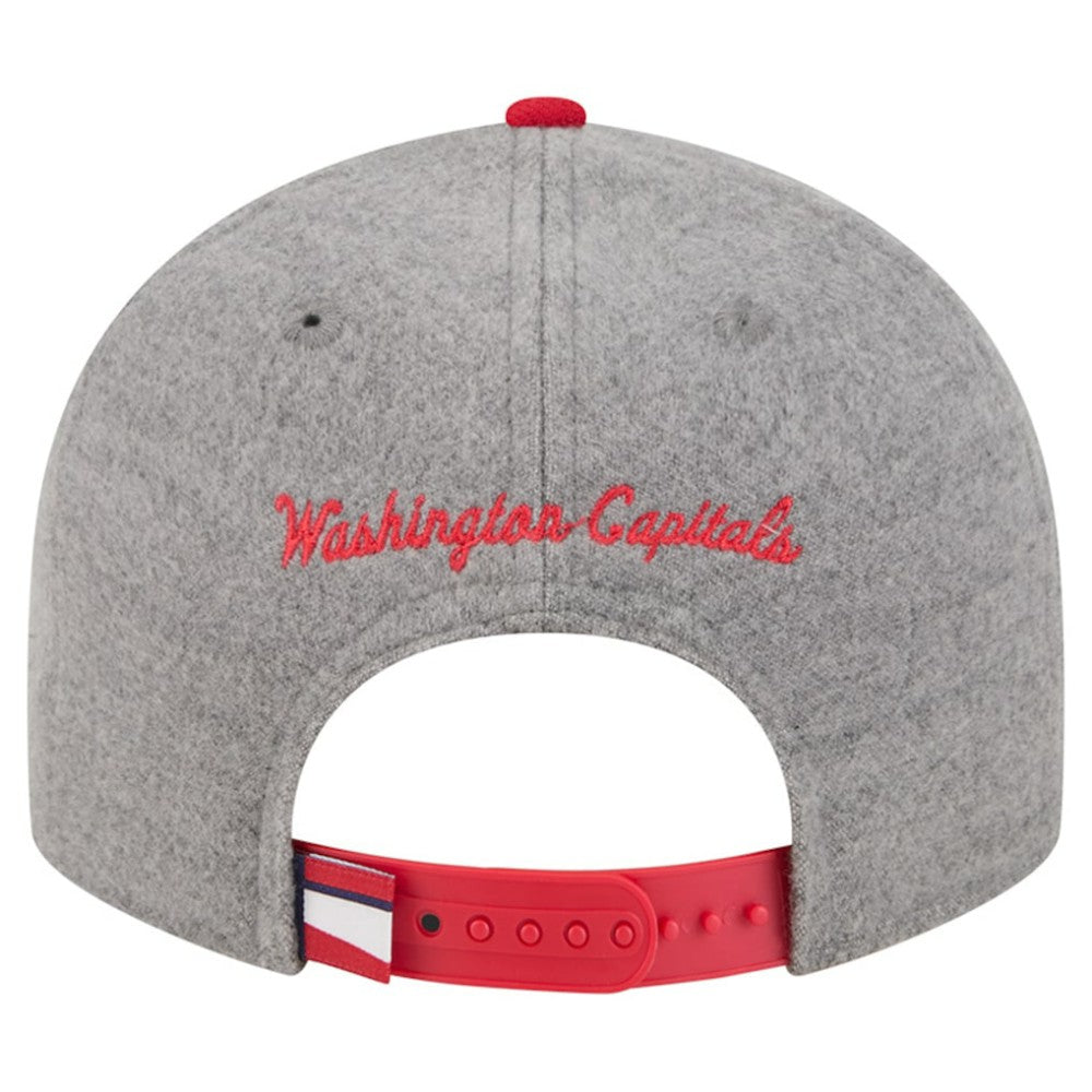 NHL Washington Capitals New Era Wool Pin Low Profile 9FIFTY Snapback Hat - Gray/Red