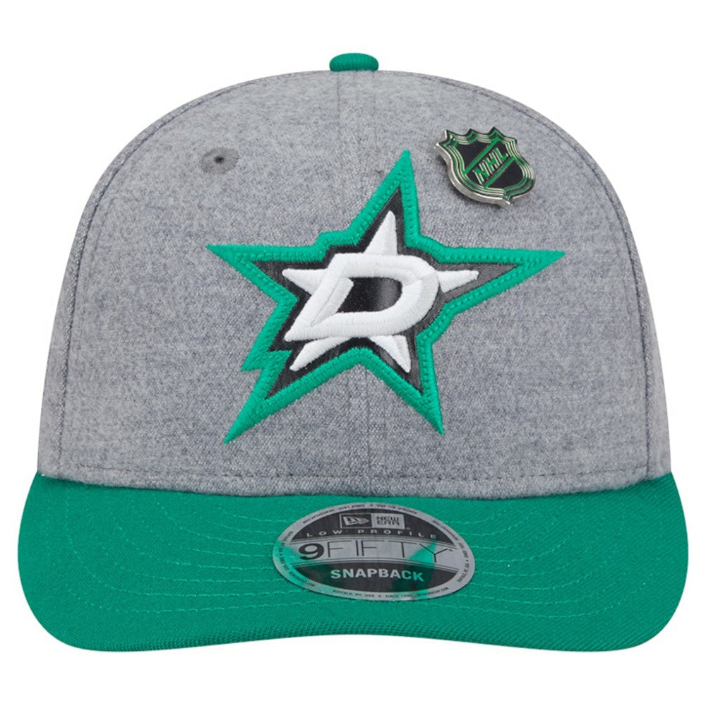 NHL Dallas Stars New Era Wool Pin Low Profile 9FIFTY Snapback Hat - Kelly Green/Green