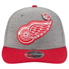 NHL Detroit Red Wings New Era Wool Pin Low Profile 9FIFTY Snapback Hat - Gray/Red