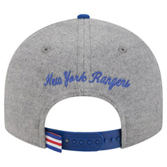 NHL New York Rangers New Era Wool Pin Low Profile 9FIFTY Snapback Hat - Gray/Blue
