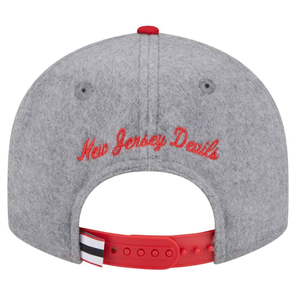 NHL New Jersey Devils New Era Wool Pin Low Profile 9FIFTY Snapback Hat - Gray/Red