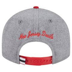 NHL New Jersey Devils New Era Wool Pin Low Profile 9FIFTY Snapback Hat - Gray/Red