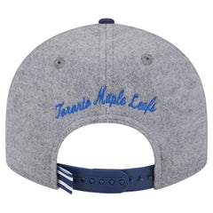 NHL Toronto Maple Leafs New Era Wool Pin Low Profile 9FIFTY Snapback Hat - Gray/Blue