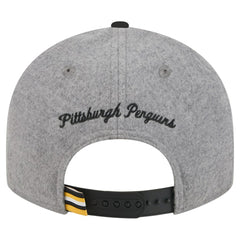 NHL Pittsburgh Penguins New Era Wool Pin Low Profile 9FIFTY Snapback Hat - Gray/Black