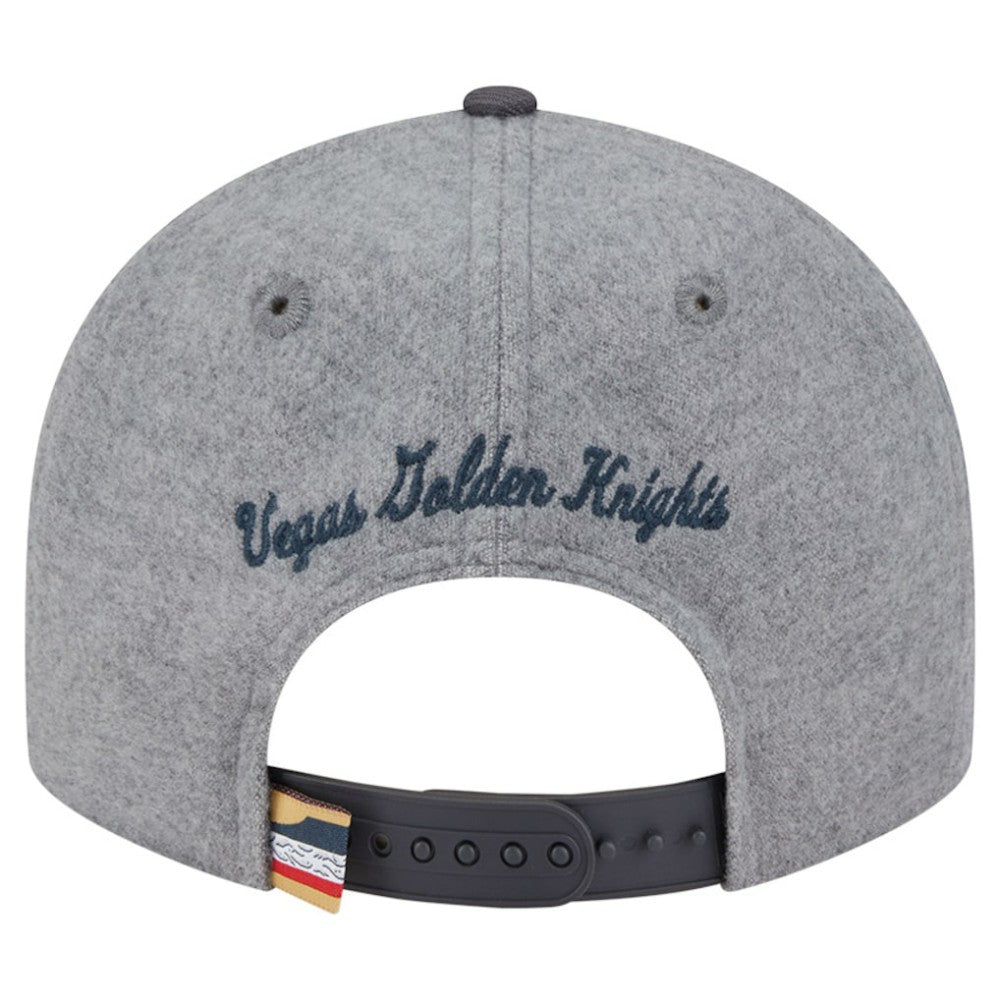 NHL Vegas Golden Knights New Era Wool Pin Low Profile 9FIFTY Snapback Hat - Gray/Black