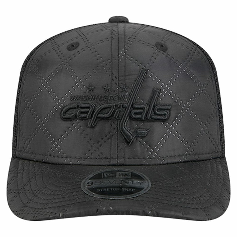 NHL Washington Capitals New Era Quilted Nylon 9SEVENTY Adjustable Trucker Hat - Black
