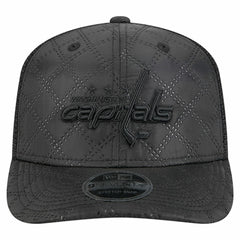 NHL Washington Capitals New Era Quilted Nylon 9SEVENTY Adjustable Trucker Hat - Black