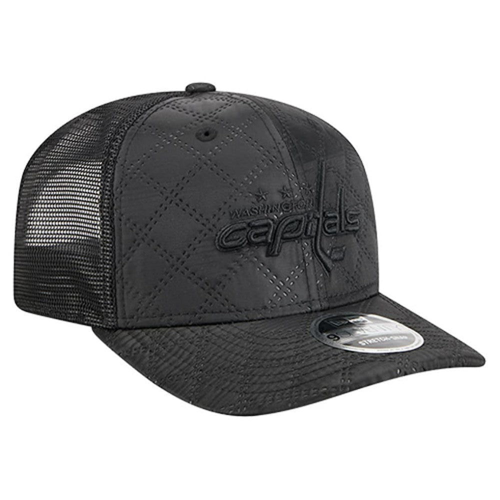 NHL Washington Capitals New Era Quilted Nylon 9SEVENTY Adjustable Trucker Hat - Black