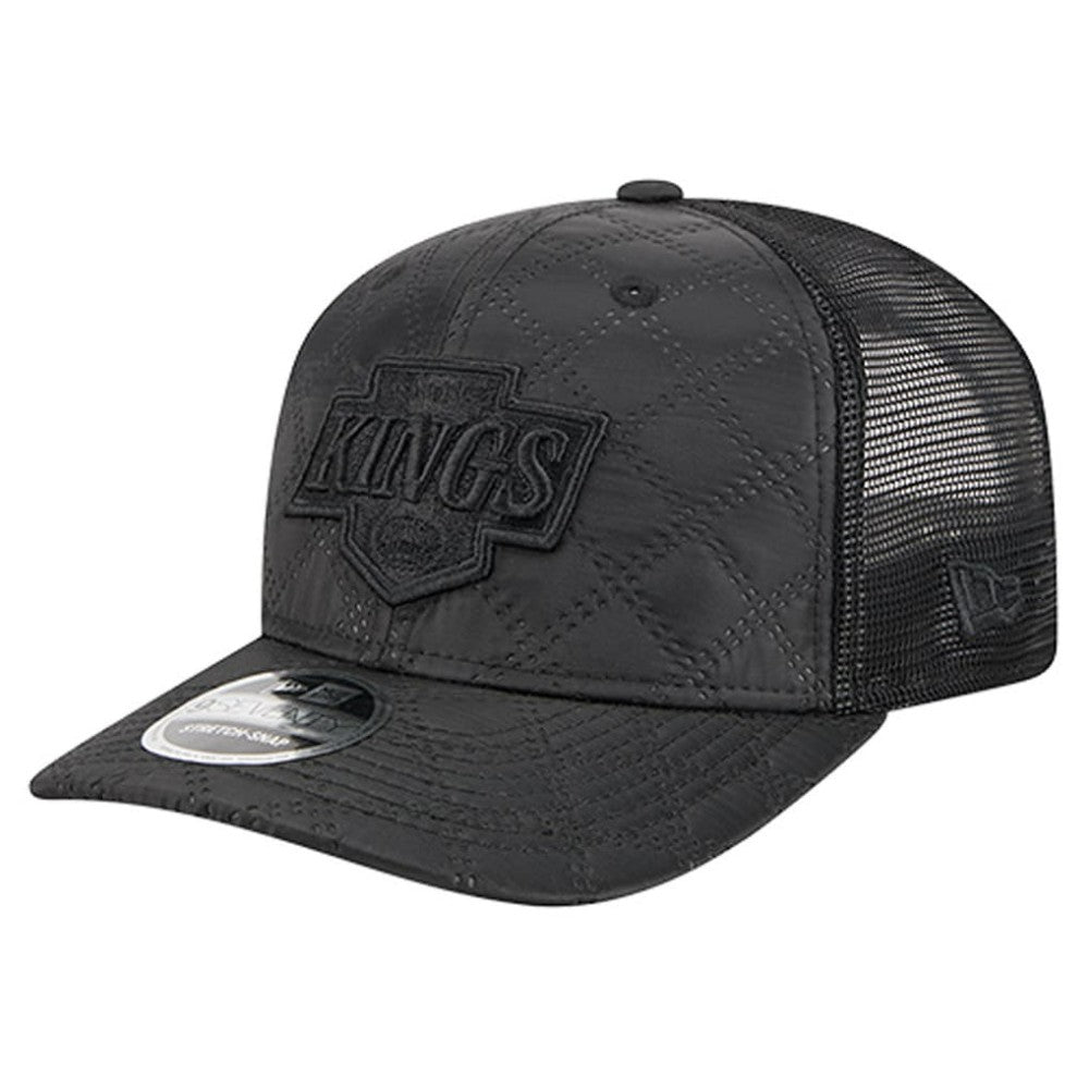 NHL Los Angeles Kings New Era Quilted Nylon 9SEVENTY Adjustable Trucker Hat - Black