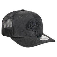 NHL Los Angeles Kings New Era Quilted Nylon 9SEVENTY Adjustable Trucker Hat - Black