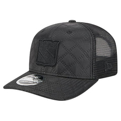 NHL New York Rangers New Era Quilted Nylon 9SEVENTY Adjustable Trucker Hat - Black