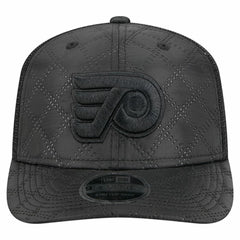 NHL Philadelphia Flyers New Era Quilted Nylon 9SEVENTY Adjustable Trucker Hat - Black