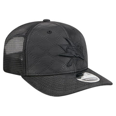 NHL San Jose Sharks New Era Quilted Nylon 9SEVENTY Adjustable Trucker Hat - Black