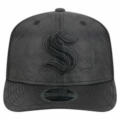 NHL Seattle Kraken New Era Quilted Nylon 9SEVENTY Adjustable Trucker Hat - Black