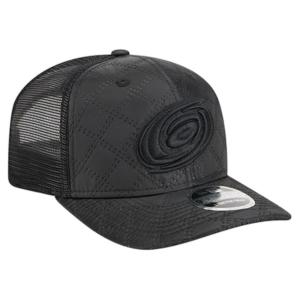 NHL Carolina Hurricanes New Era Quilted Nylon 9SEVENTY Adjustable Trucker Hat - Black