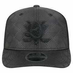 NHL Anaheim Ducks New Era Quilted Nylon 9SEVENTY Adjustable Trucker Hat - Black