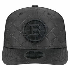 NHL Boston Bruins New Era Quilted Nylon 9SEVENTY Adjustable Trucker Hat - Black