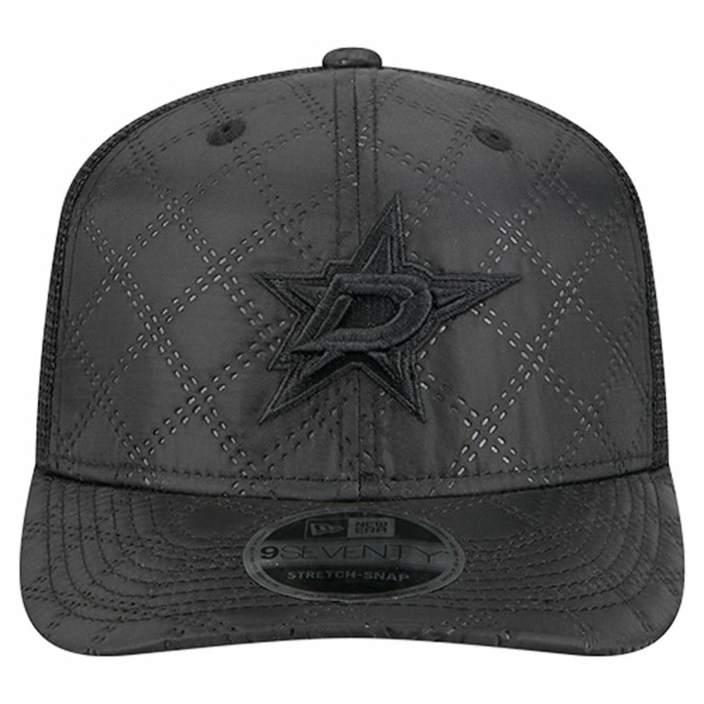NHL Dallas Stars New Era Quilted Nylon 9SEVENTY Adjustable Trucker Hat - Black