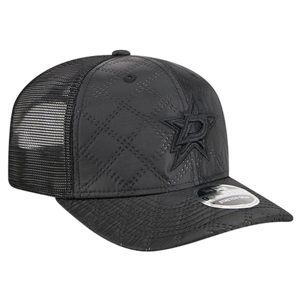 NHL Dallas Stars New Era Quilted Nylon 9SEVENTY Adjustable Trucker Hat - Black