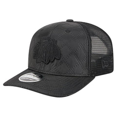 NHL Chicago Blackhawks New Era Quilted Nylon 9SEVENTY Adjustable Trucker Hat - Black
