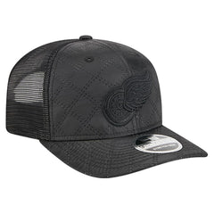 NHL Detroit Red Wings New Era Quilted Nylon 9SEVENTY Adjustable Trucker Hat - Black