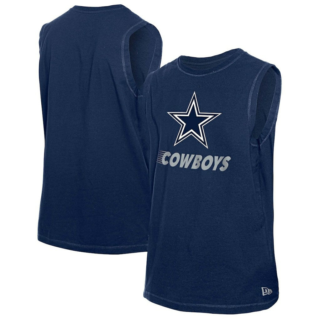 Dallas Cowboys New Era Leisure Collection Muscle Tank Top Navy
