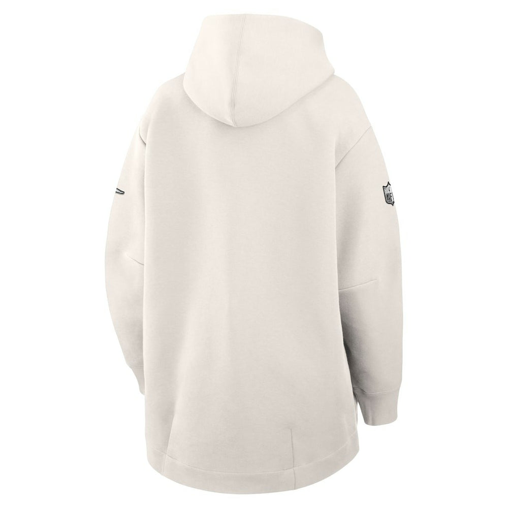 Philadelphia Eagles Women's Super Bowl LIX Opening Night Tech Fleece Full-Zip Hoodie Cream