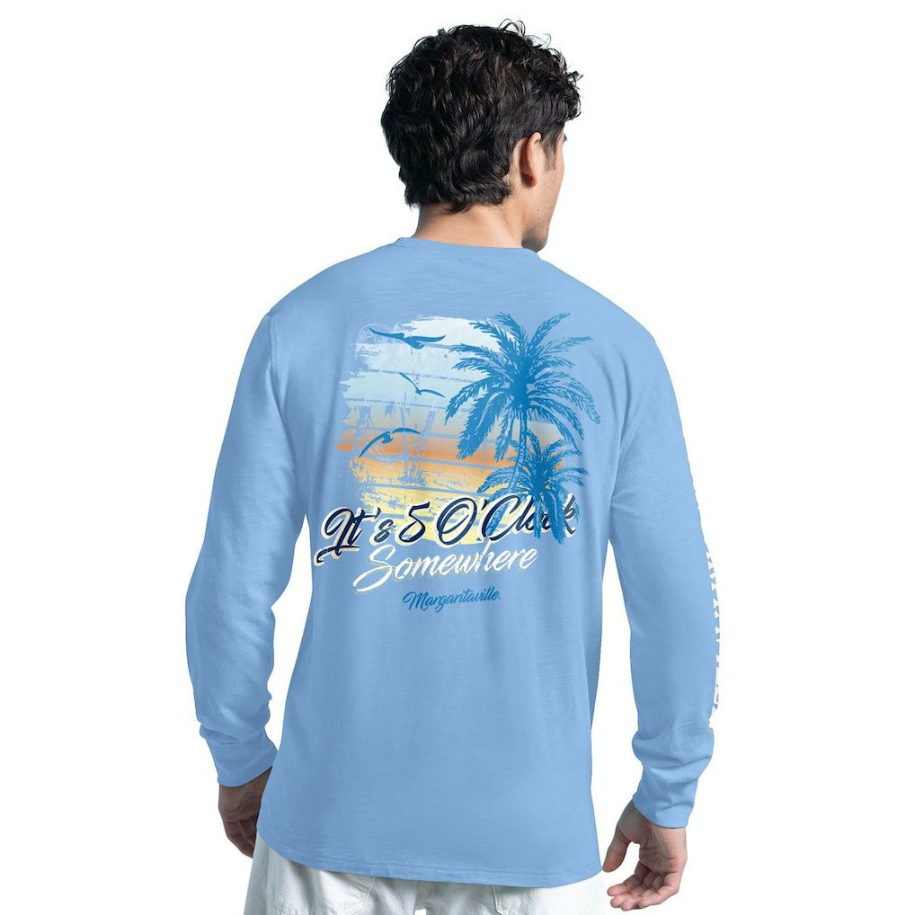 Dallas Cowboys G-III Sports by Carl Banks Margaritaville It's Five O'Clock Somewhere Long Sleeve T-Shirt Light Blue