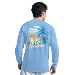 Dallas Cowboys G-III Sports by Carl Banks Margaritaville It's Five O'Clock Somewhere Long Sleeve T-Shirt Light Blue