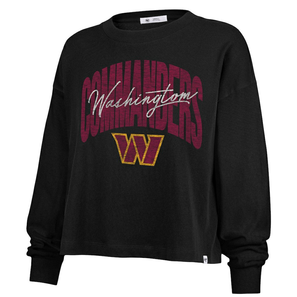 Washington Commanders '47 Women's Plus Size Muse Sydney Long Sleeve T-Shirt Black