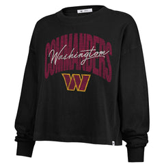 Washington Commanders '47 Women's Plus Size Muse Sydney Long Sleeve T-Shirt Black