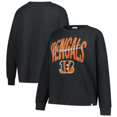 Cincinnati Bengals '47 Women's Plus Size Muse Sydney Long Sleeve T-Shirt Black