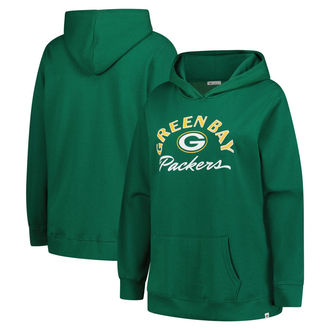 Green Bay Packers '47 Women's Plus Size Whirlwind Naomi Hoodie Green