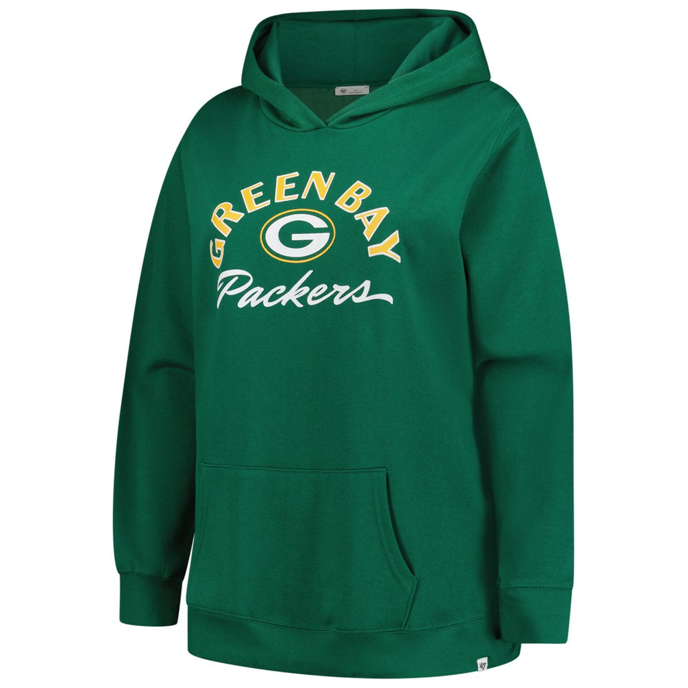 Green Bay Packers '47 Women's Plus Size Whirlwind Naomi Hoodie Green
