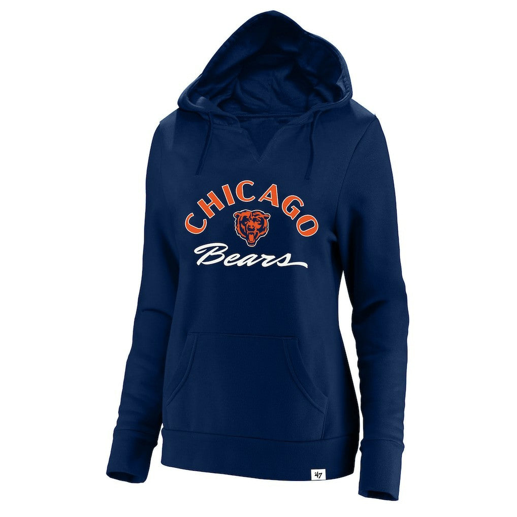 Chicago Bears '47 Women's Plus Size Whirlwind Naomi Hoodie Navy