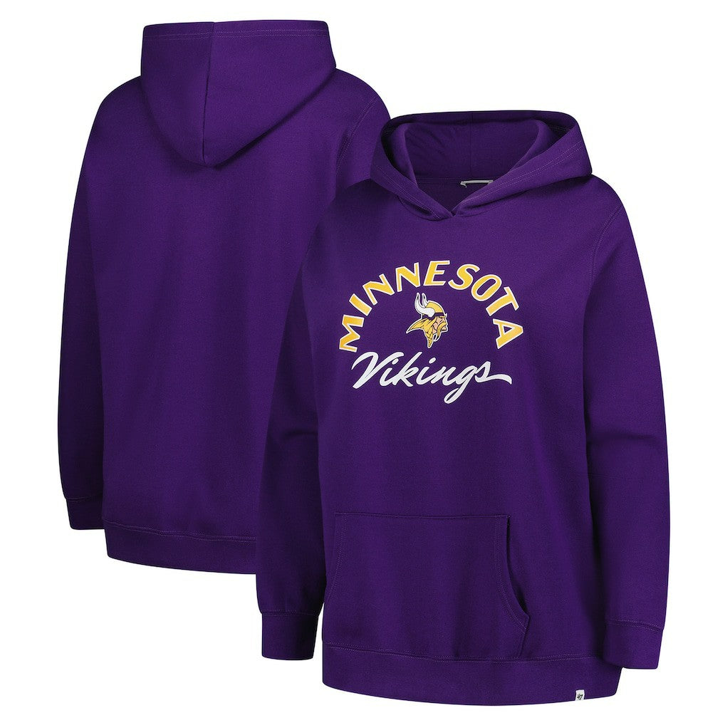 Minnesota Vikings '47 Women's Plus Size Whirlwind Naomi Hoodie Purple