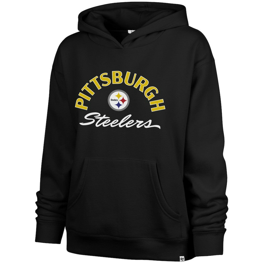 Pittsburgh Steelers '47 Women's Plus Size Whirlwind Naomi Hoodie Black