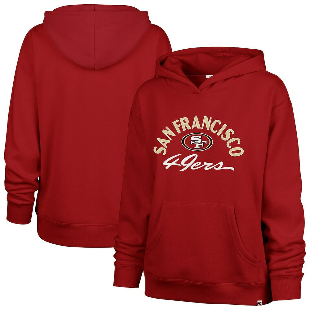 San Francisco 49ers '47 Women's Plus Size Whirlwind Naomi Hoodie Scarlet