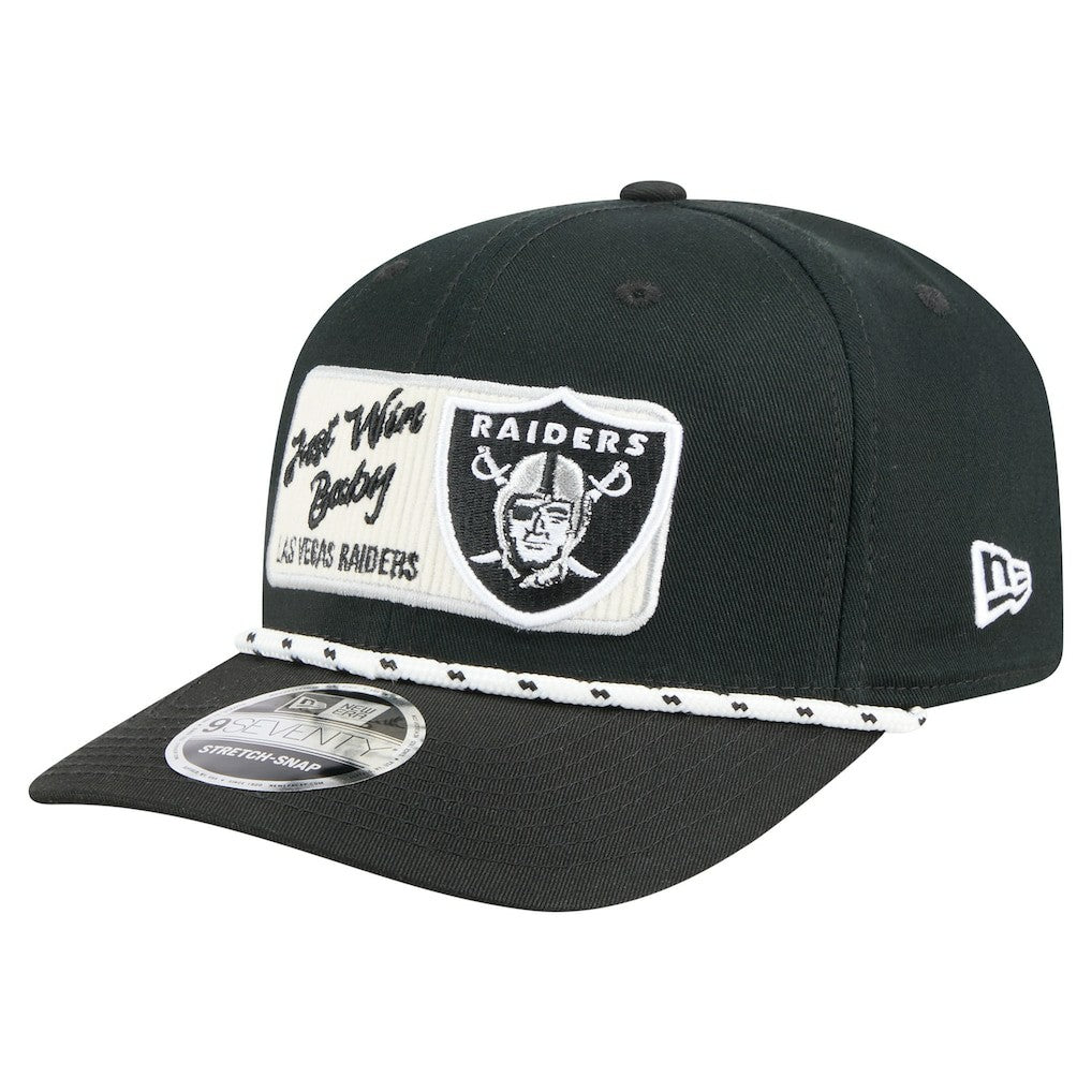Las Vegas Raiders New Era Chant 9SEVENTY Stretch-Snap Hat Black