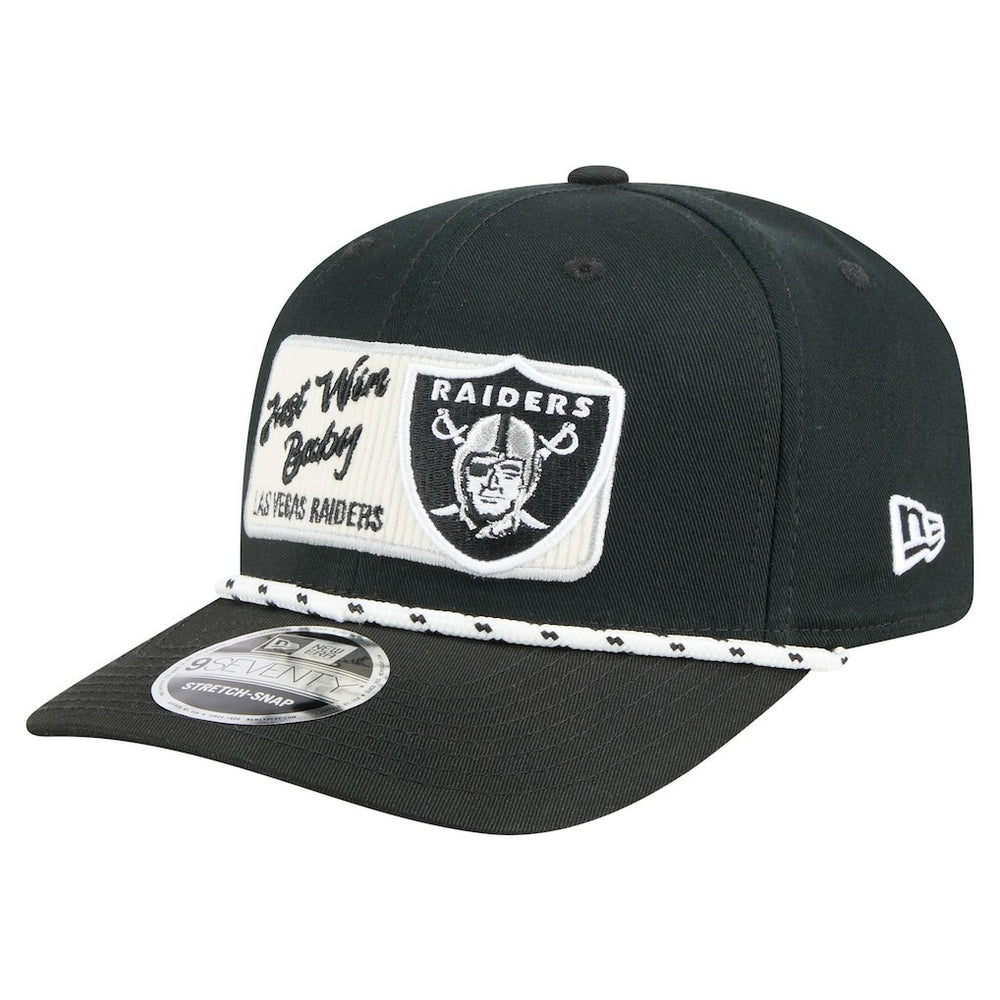 Las Vegas Raiders New Era Chant 9SEVENTY Stretch-Snap Hat Black