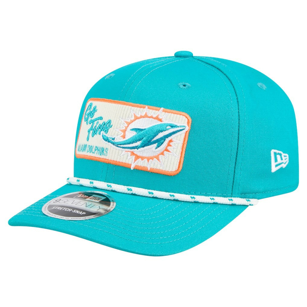 Miami Dolphins New Era Chant 9SEVENTY Stretch-Snap Hat Aqua