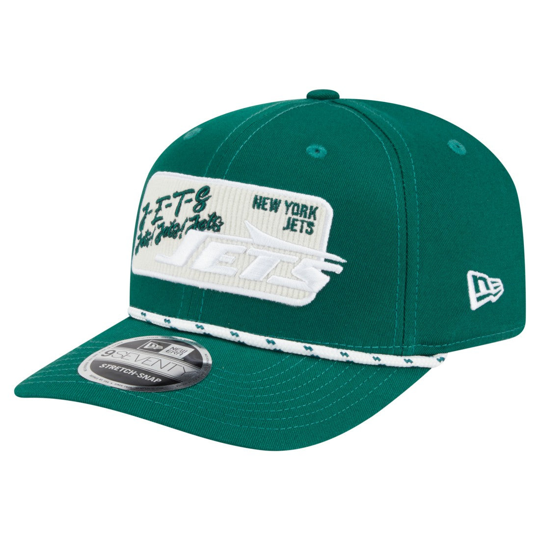 New York Jets New Era Chant 9SEVENTY Stretch-Snap Hat Green