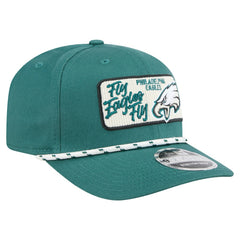 Philadelphia Eagles New Era Chant 9SEVENTY Stretch-Snap Hat Midnight Green