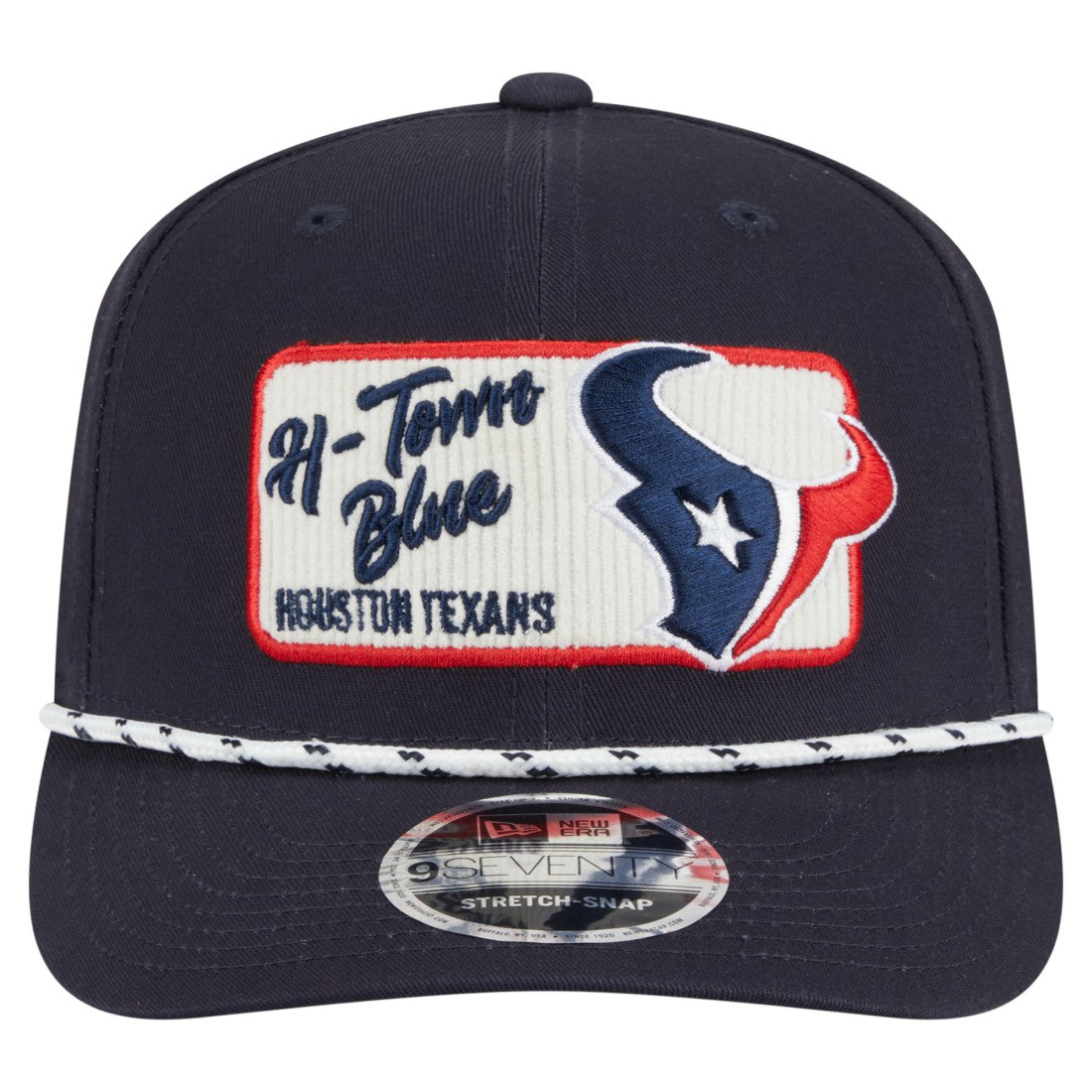 Houston Texans New Era Chant 9SEVENTY Stretch-Snap Hat Navy
