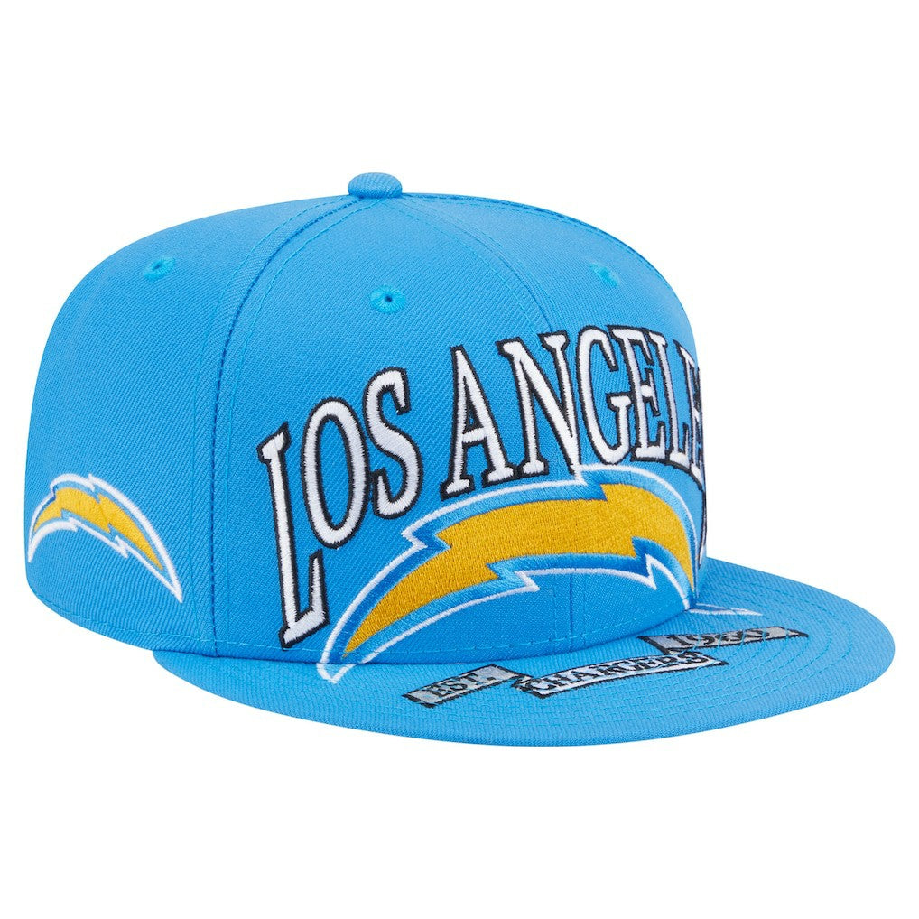 Los Angeles Chargers New Era Oversized 59FIFTY Fitted Hat Powder Blue