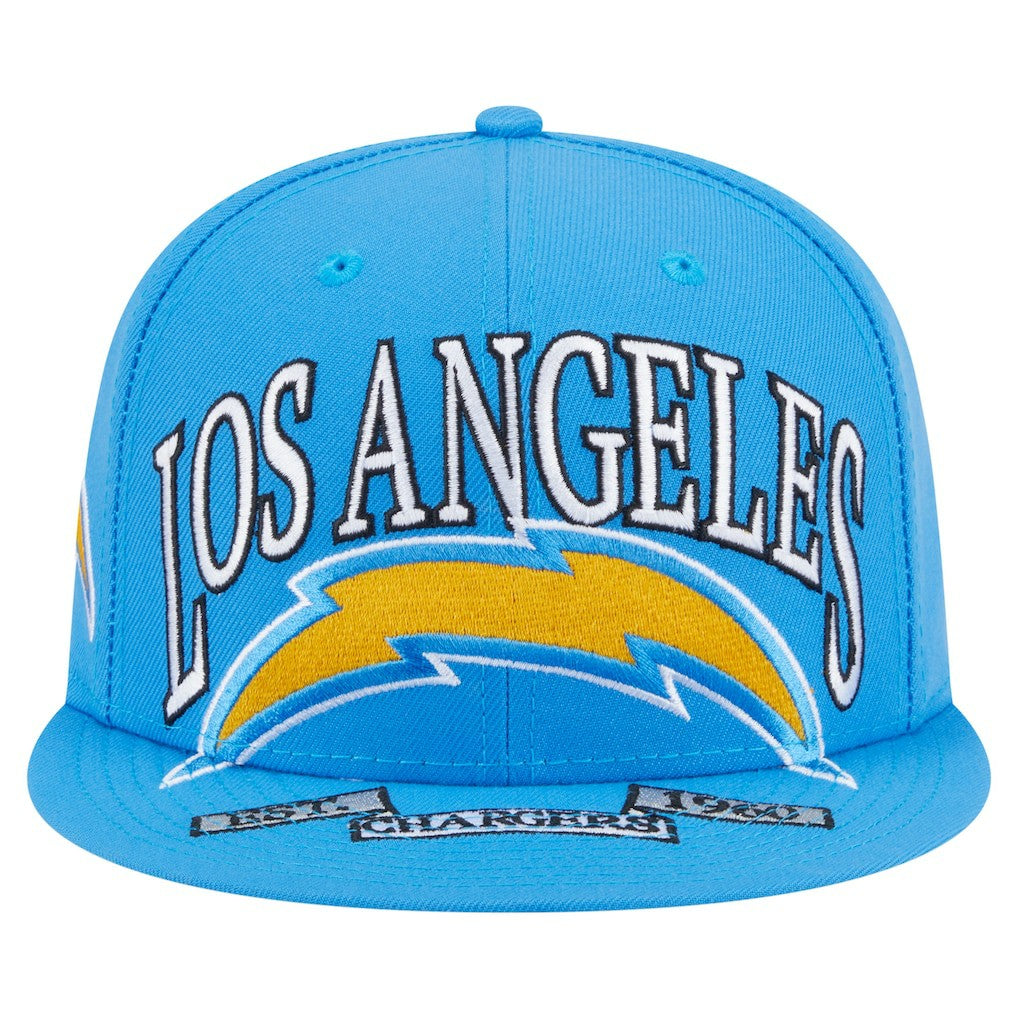 Los Angeles Chargers New Era Oversized 59FIFTY Fitted Hat Powder Blue