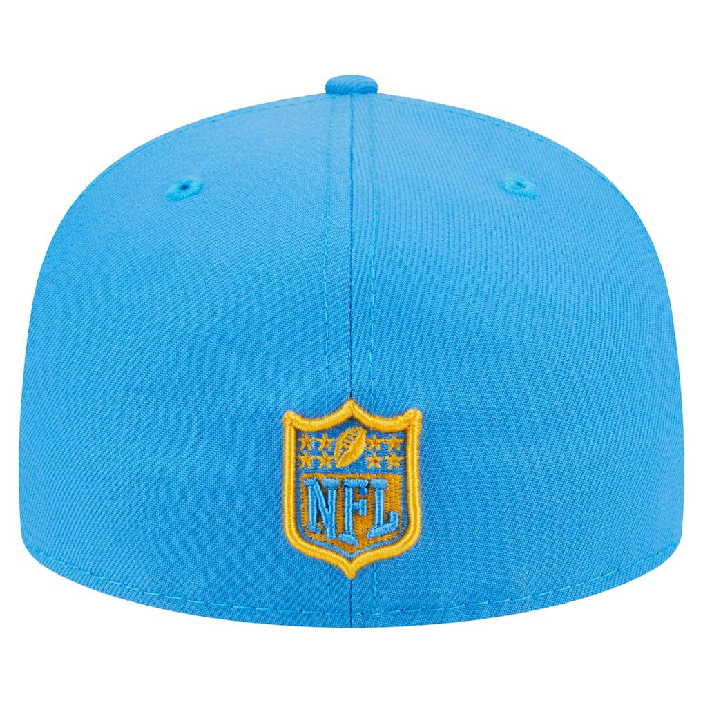 Los Angeles Chargers New Era Oversized 59FIFTY Fitted Hat Powder Blue